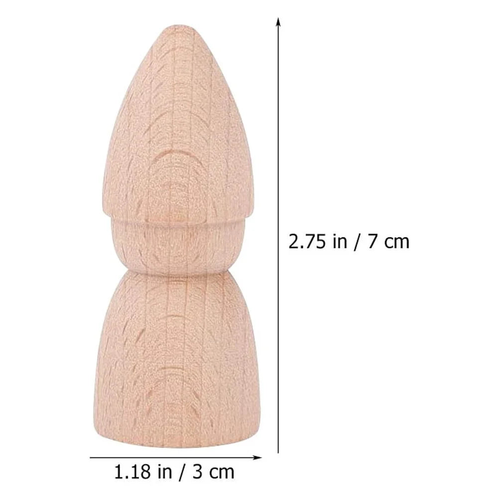 8pcs Unpainted Wooden Peg Dolls H99733
