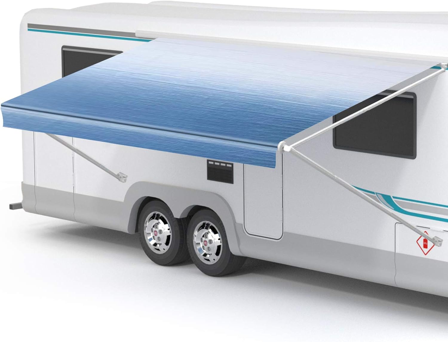 Waterproof Vinyl RV Awning Fabric Shade Screen - 18' Z19005