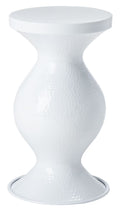 White Hammered Stool P40310