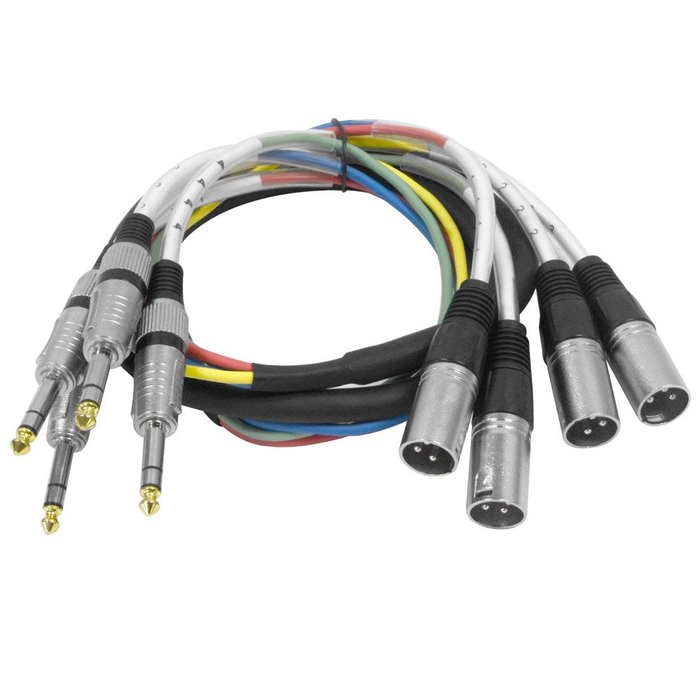 8 Channel 5' XLR Male to 1/4 TRS Snake Cable I426513