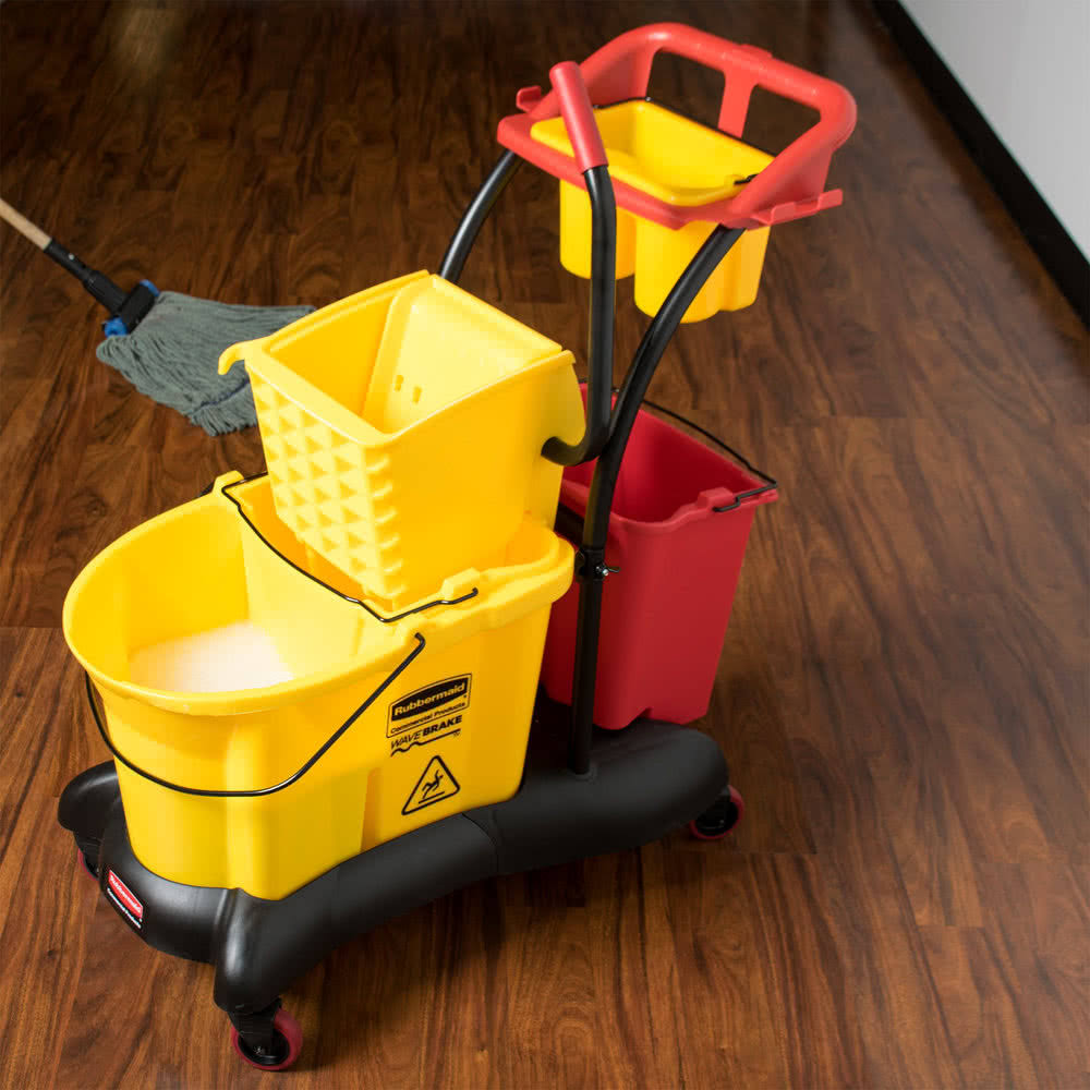 Yellow 35 Quart Mopping Trolley W1186