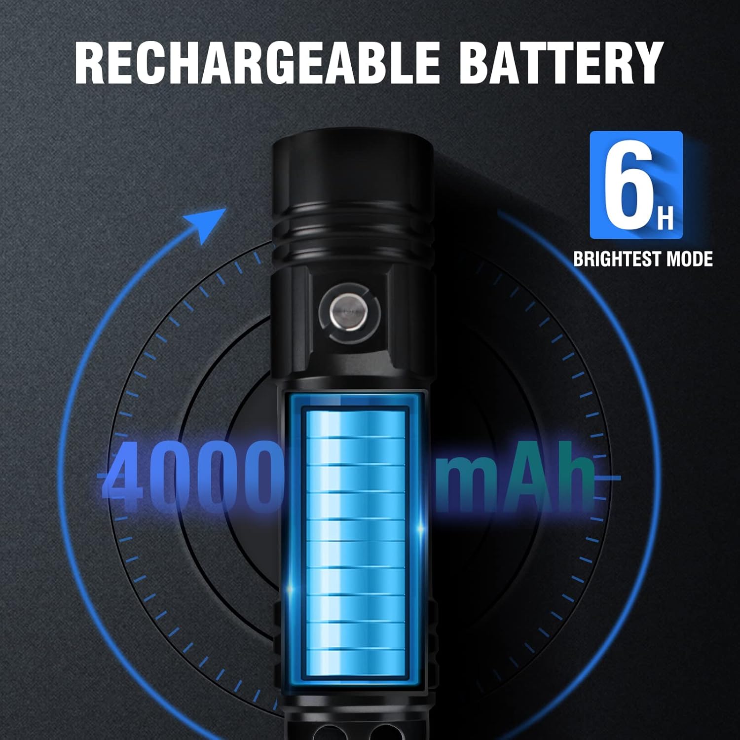 Rechargeable 2000 Lumen Diving Flashlight V623391