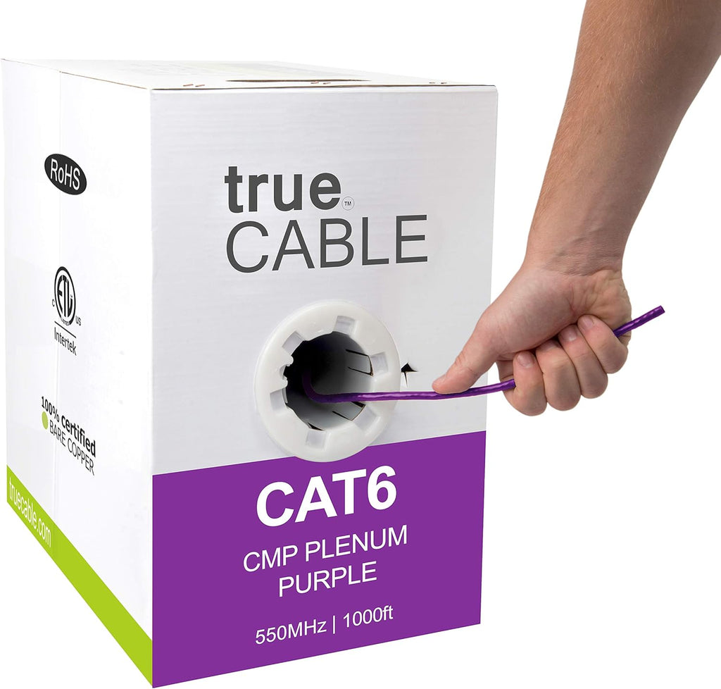 1000ft Yellow 23AWG 4 Pair Solid Bare Copper Bulk Ethernet Cable B469844
