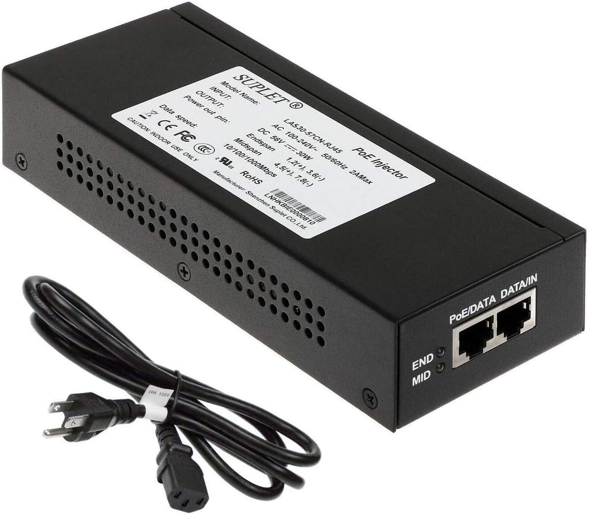 30W Gigabit Single Port PoE Injector R943968