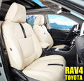 Wine Red Waterproof Faux Leather Seat Covers Full Set for Toyota RAV4 2019 2020 2021 A4951