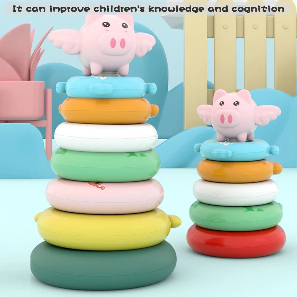 7 Pcs Soft Stacking Rings Toy C618306