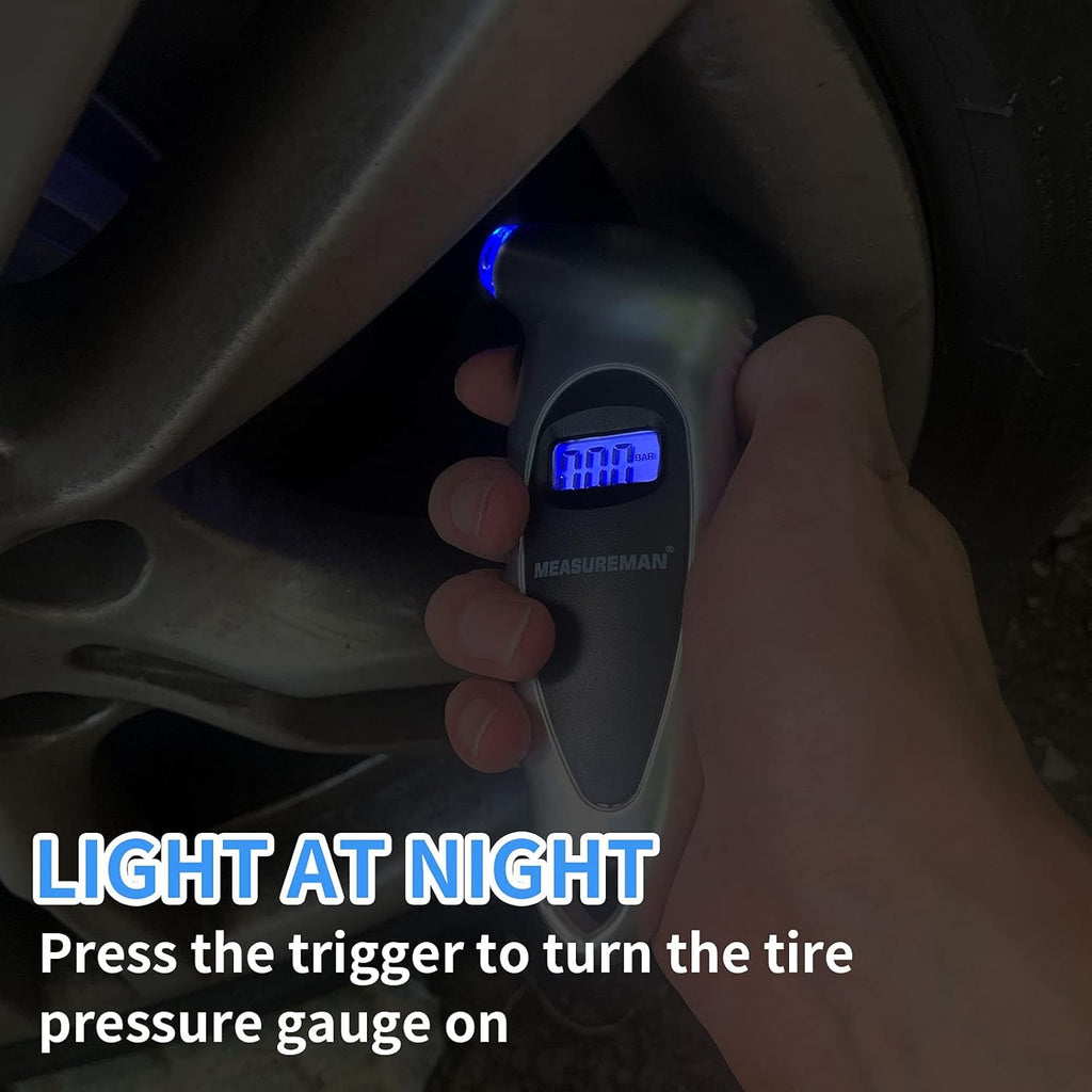 Digital Tire Pressure Gauge 0-150 PSI Blue 2 Pack W2080
