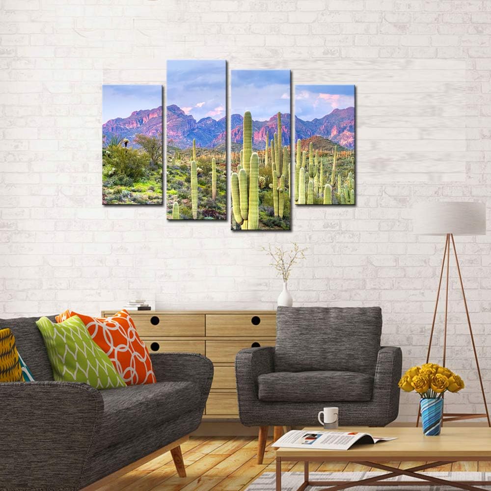 Cactus in Arizona Canvas Print Framed Wall Art Y61626
