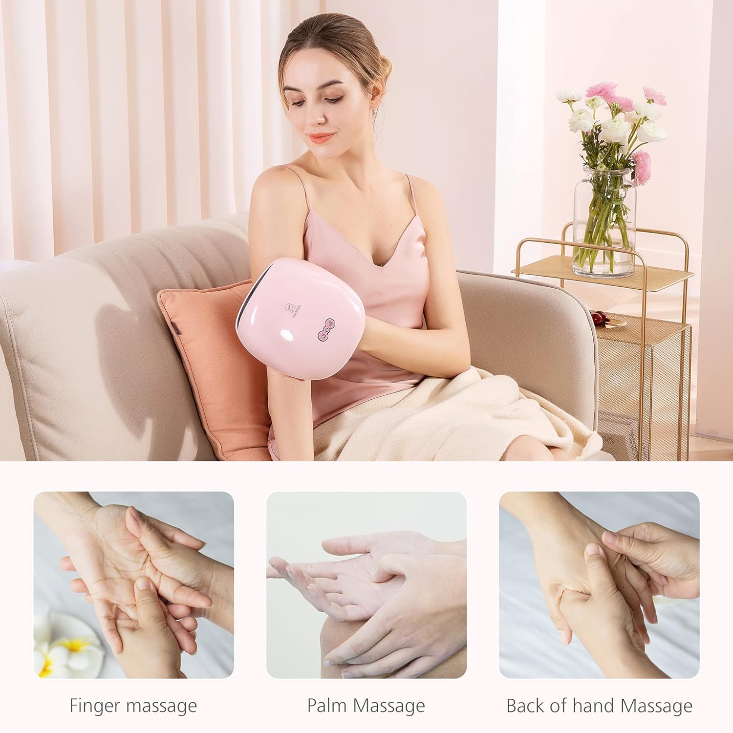 Rechargeable Hand Massager with Heat Q807393