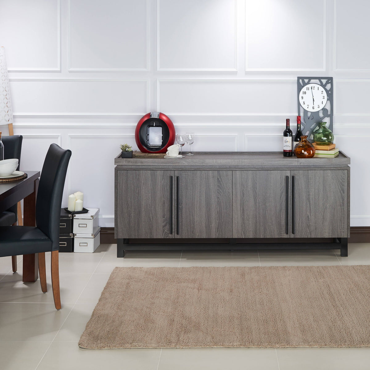 70-Inch Buffet Cabinet Cappuccino M61905