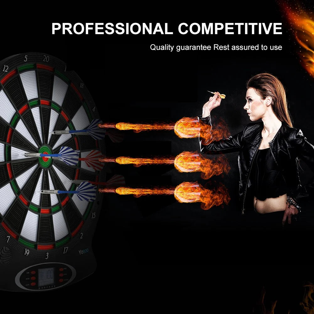 Electronic Hanging Dartboard with 6pcs Darts A369785