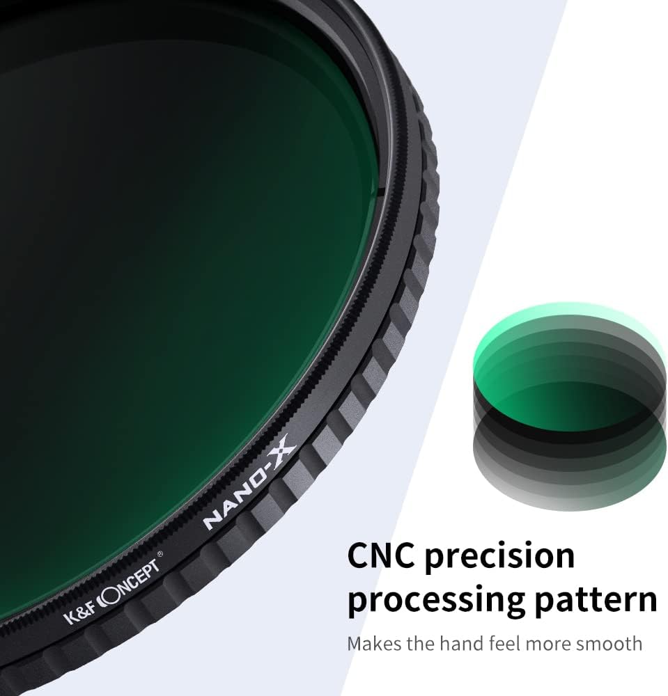 67mm Variable ND Filter ND32-ND512 (5-9 Stops) HD Neutral Density Lens Filter with 28 Multi-Layer Coatings, Pack of 2 N106