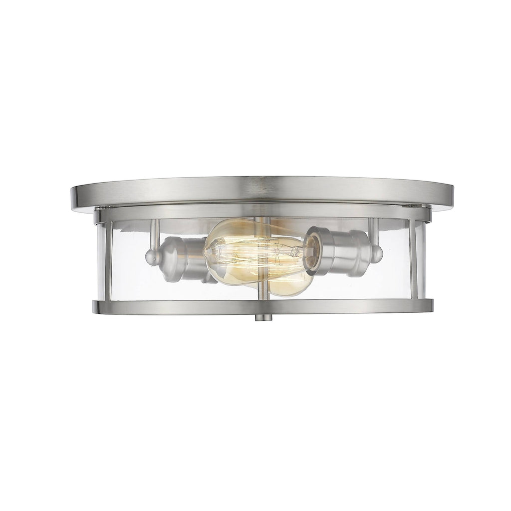 Silver Steel Flush Mount Q441