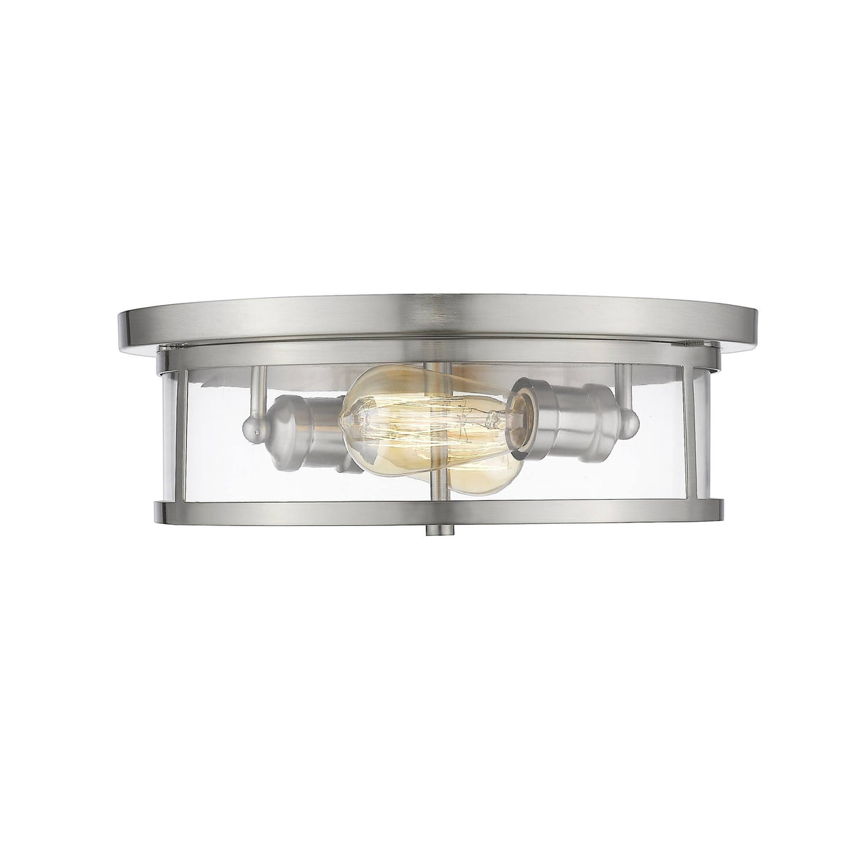 Silver Steel Flush Mount Q441