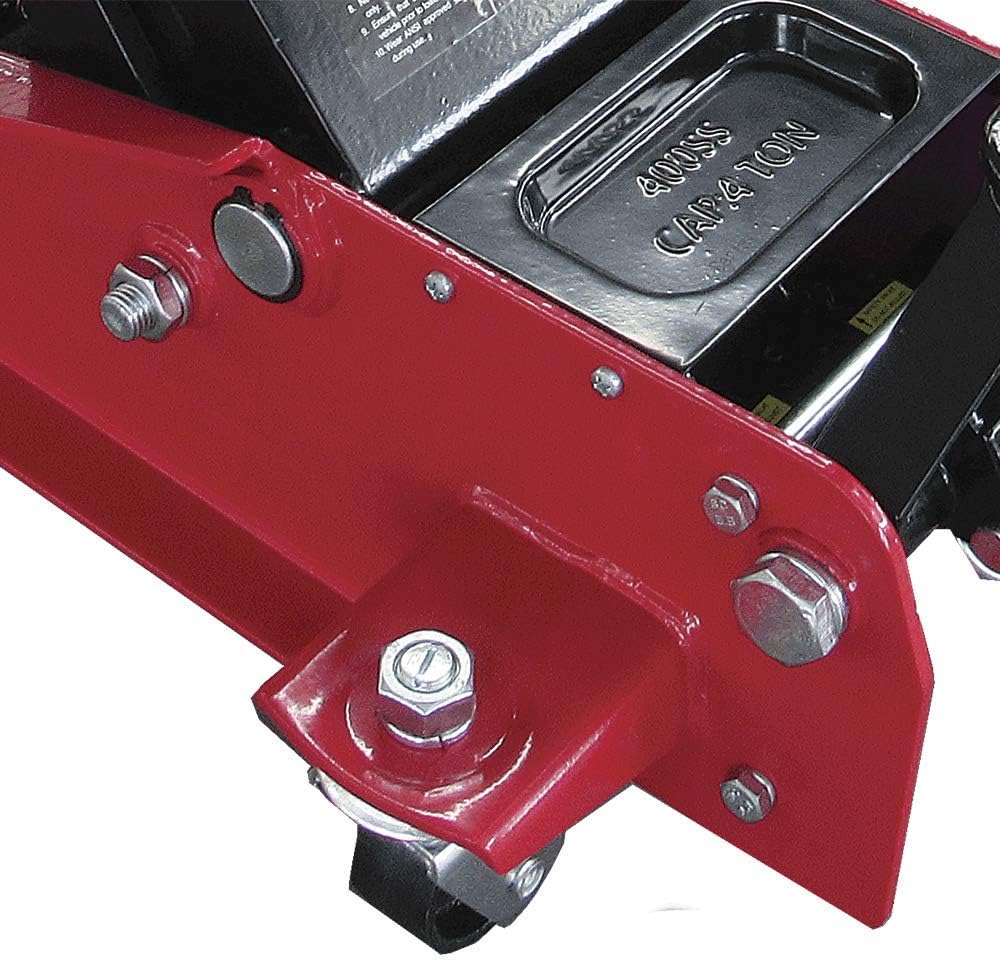 4 Ton Hydraulic Floor Jack with Safety Bypass and Swivel Casters W194244