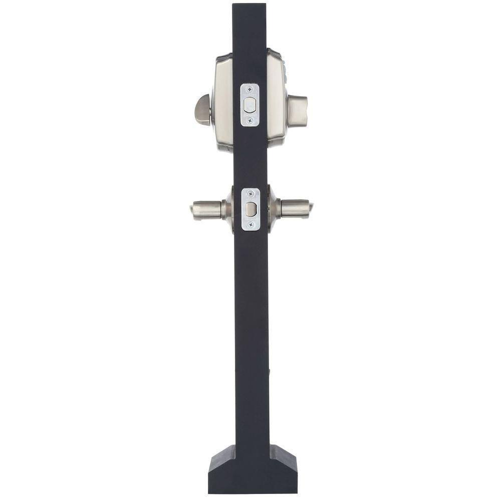 Satin Nickel Keypad Combo Pack with Accent Lever U18862