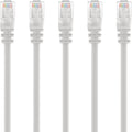 Cat 6 Snagless RJ45 Ethernet Cable 3 Feet White 100-Pack L31198