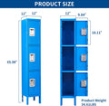 Gray Steel 3 Door Storage Locker Cabinet L30014