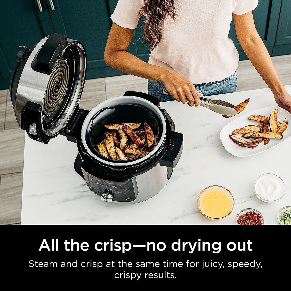 8 Qt Pressure Cooker Steam Fryer J298273