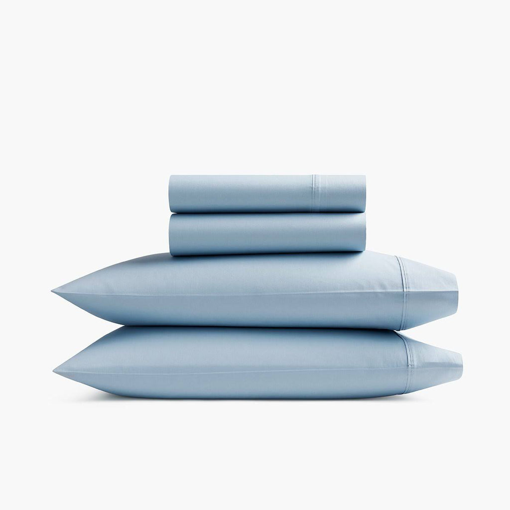 Queen Size Sateen Sheet Set in Slate Blue T359