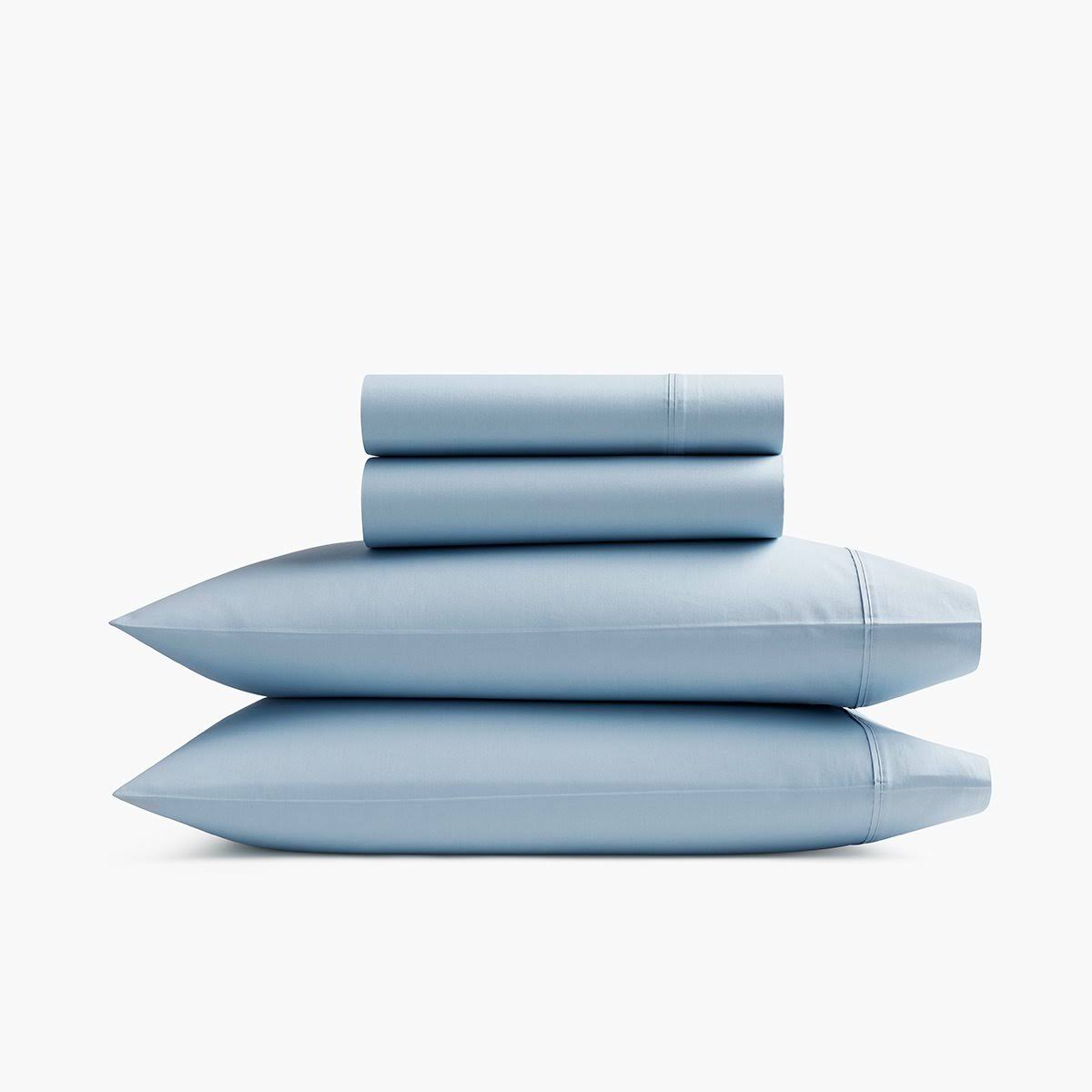 Queen Size Sateen Sheet Set in Slate Blue T359