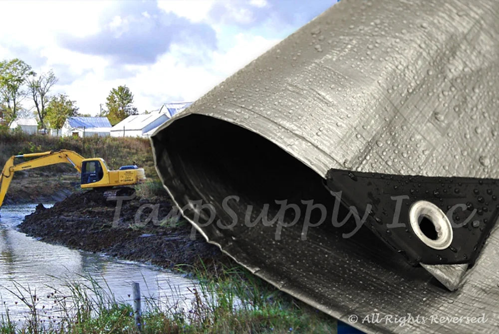 6' x 10' Heavy Duty Silver Poly Tarp Cover I63555