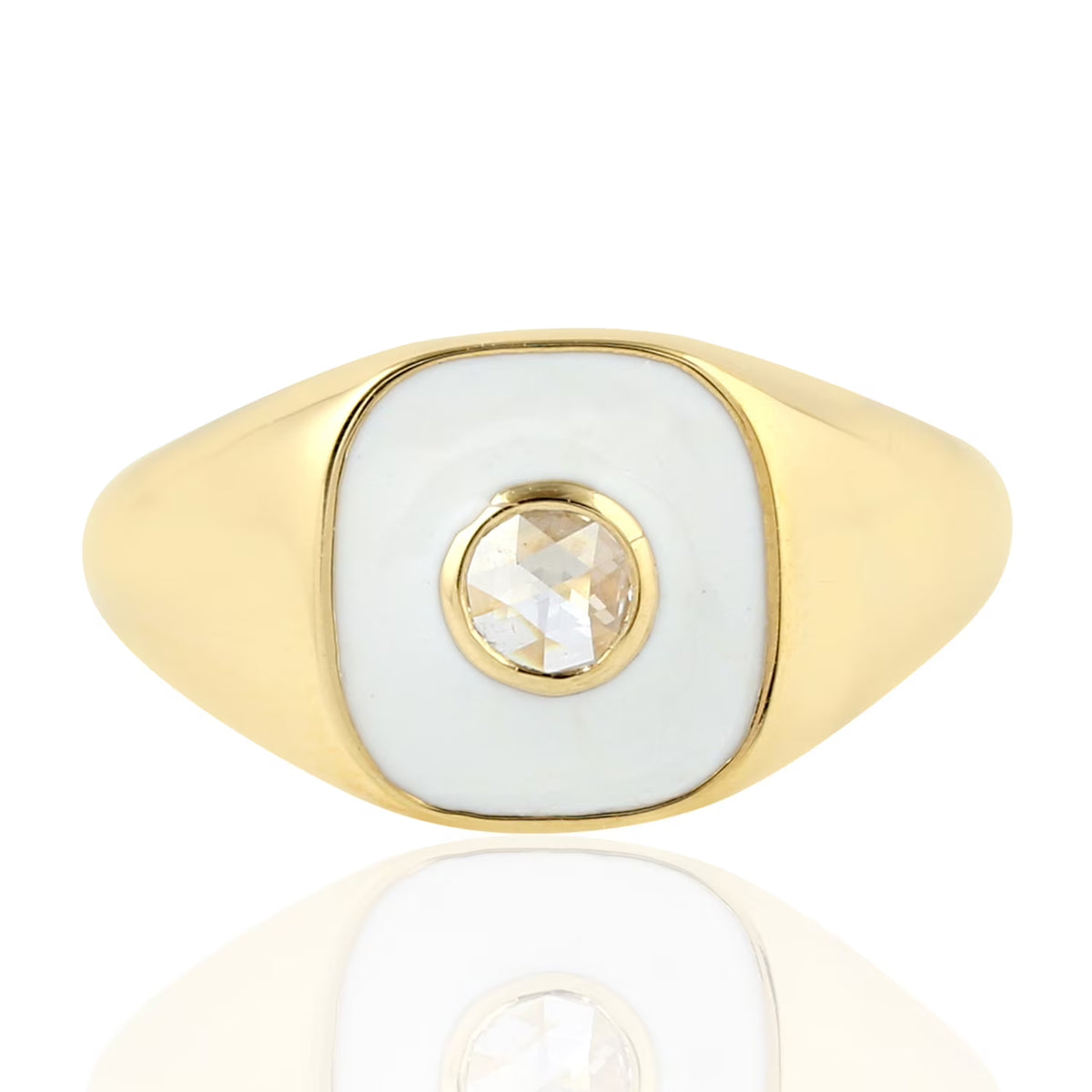 Yellow Gold Plated 925 Silver CZ Diamond Statement Ring S67683
