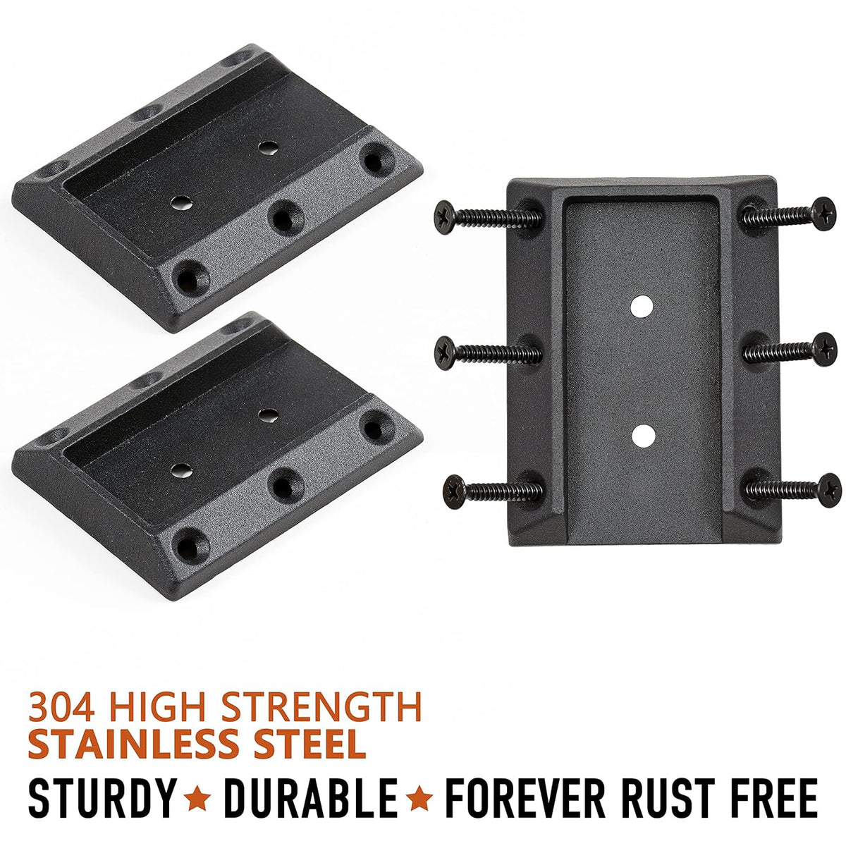 304 Stainless Steel Deck Railing Brackets for 2'' x4'' Wood Post (8pcs) F963