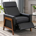Black PU Leather Recliner Chair with Thick Cushion Z539334