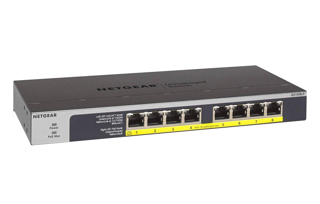 8 PoE+ Ethernet Ports Unmanaged Switch I46173