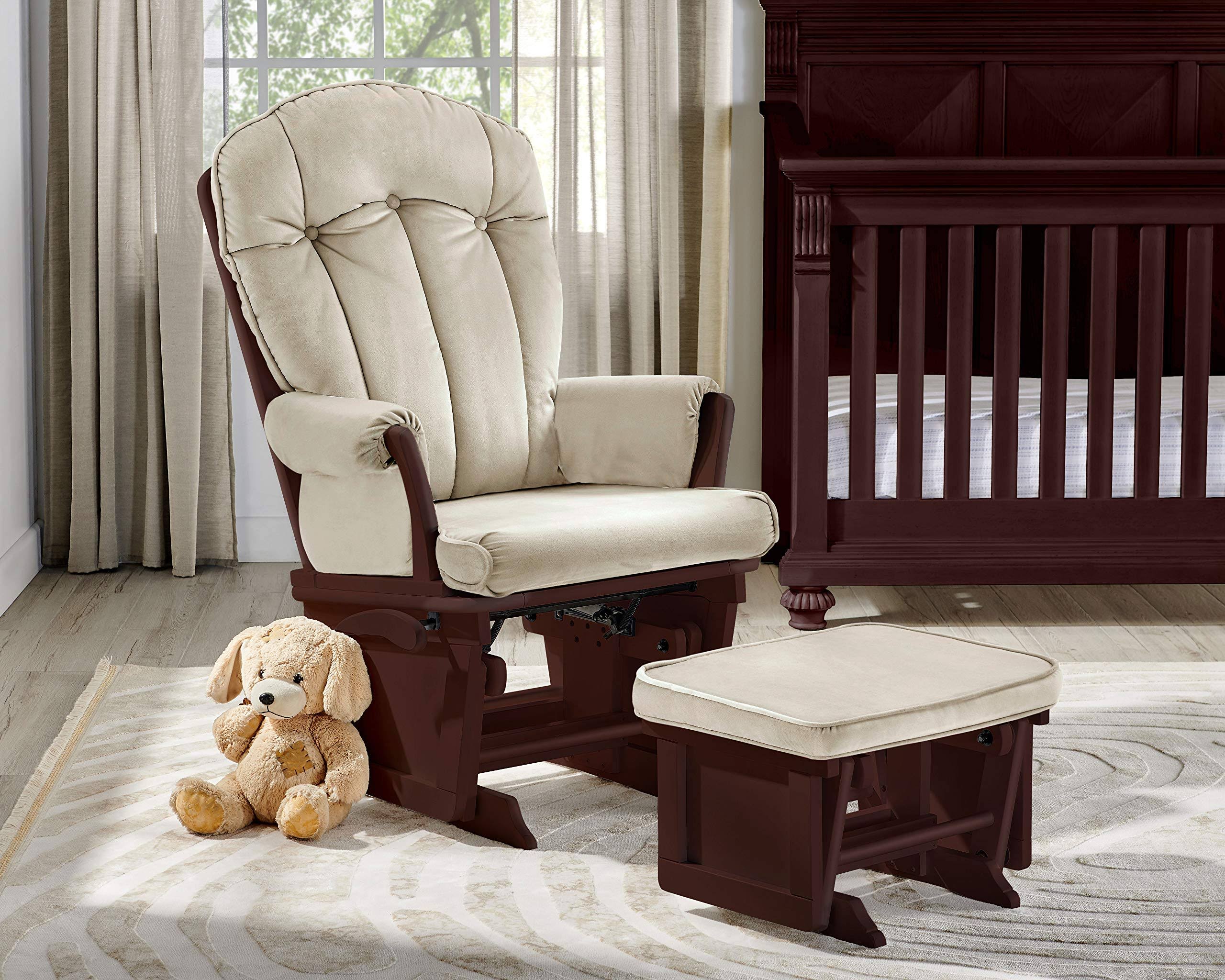 Espresso/Beige Glider & Ottoman Z27335