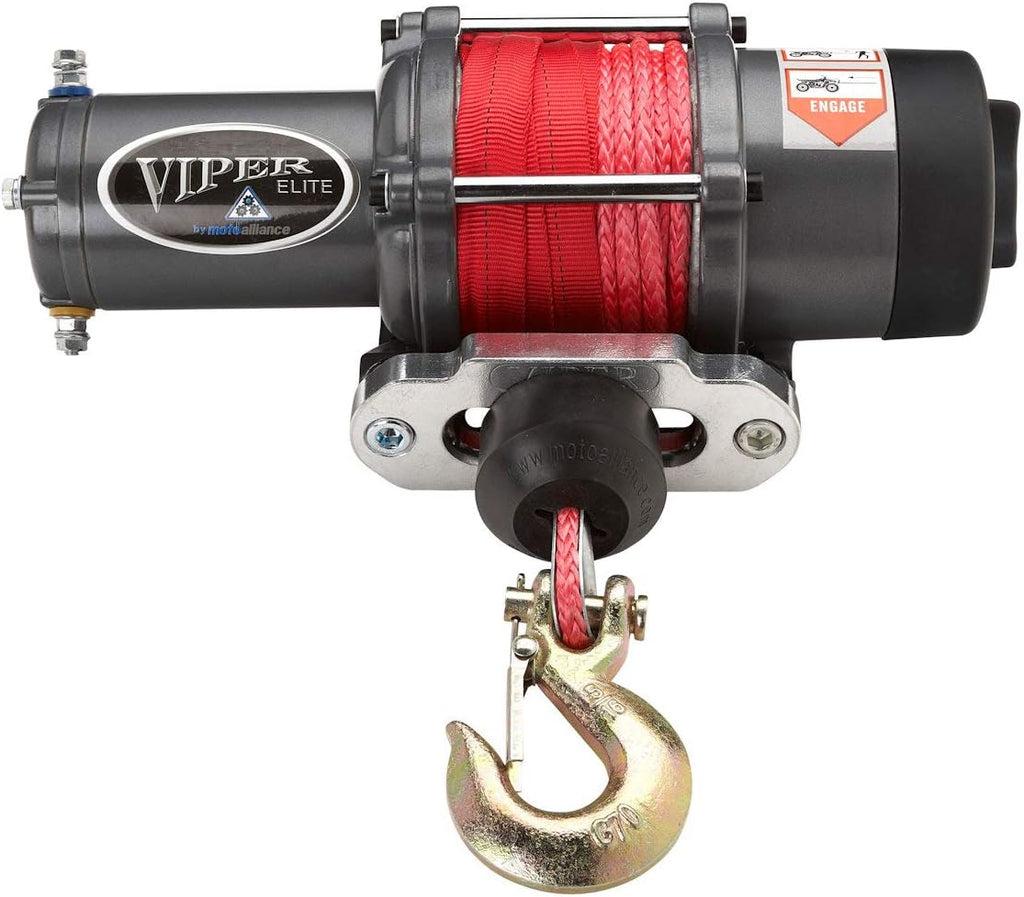 VIPER Elite ATV/UTV Winch 4500lb 40 feet BLACK Synthetic Rope and Wireless Remote F848