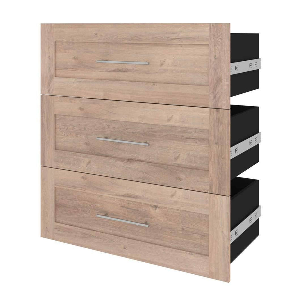 3 Drawer Set for 36W Closet Organizer in Rustic Brown K214263
