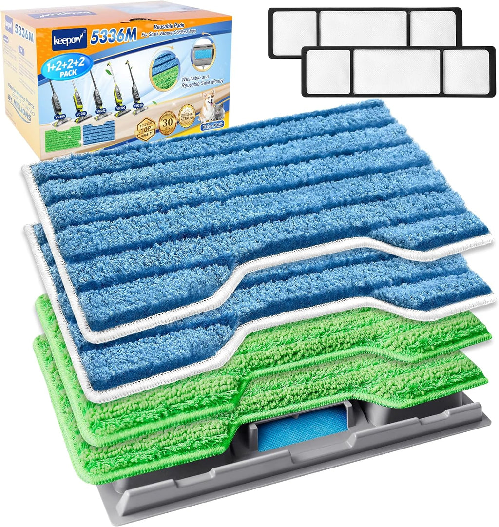 Reusable Vacuum Mop Pad Refills (1+2+2+2 Pads) D49059