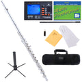 Silver Plated Flute with Case, Tuner, Stand S8429