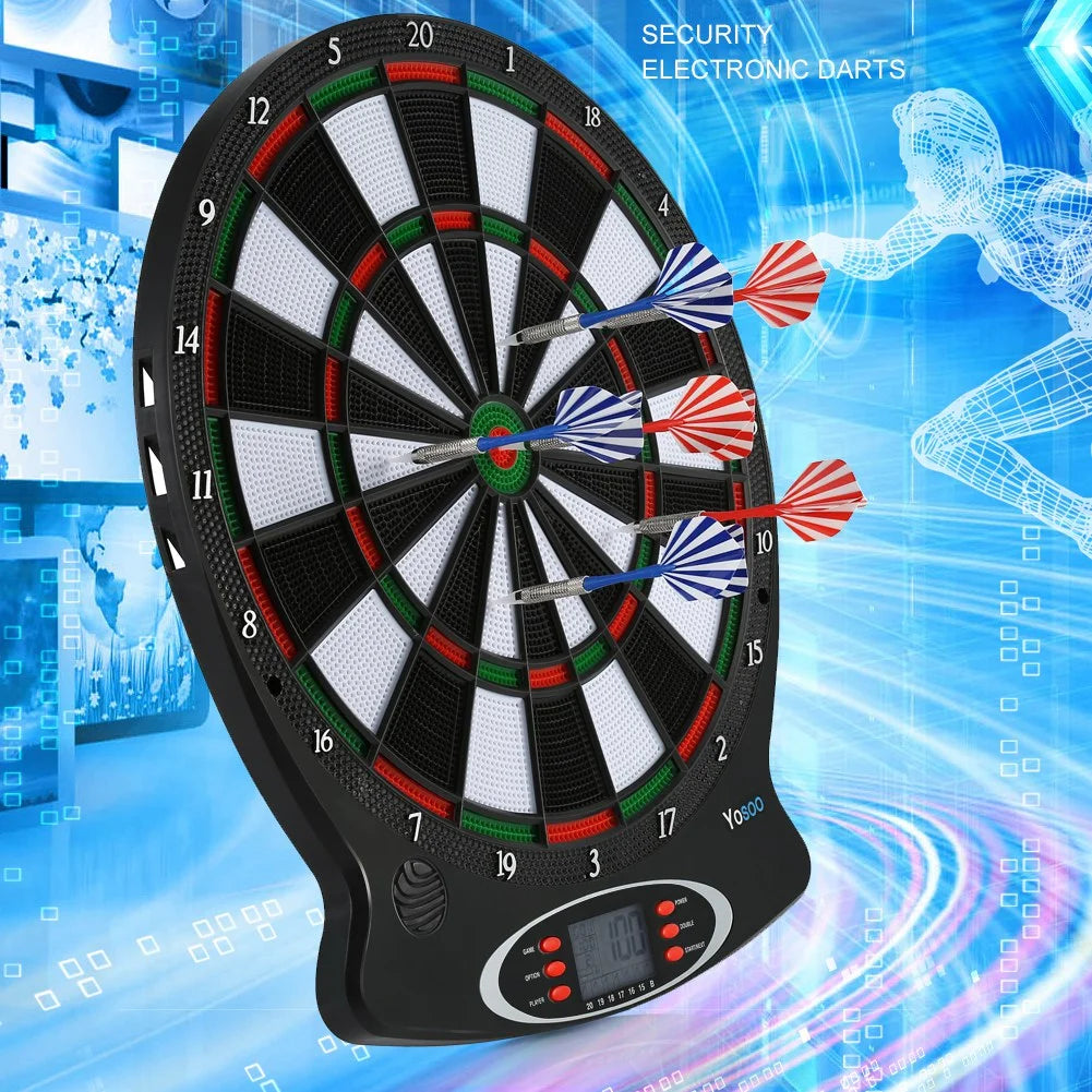 Electronic Hanging Dartboard with 6pcs Darts A369785