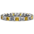 Citrine & Diamond Eternity Band in 14K White Gold S403050