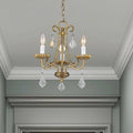 Antique Gold Leaf Crystal Chandelier I979