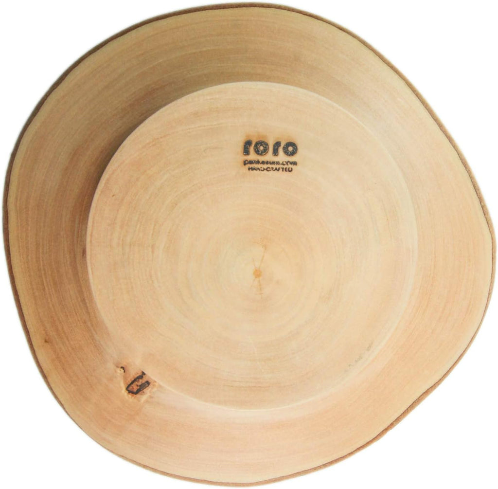 Circular Wood Cake and Pie Stand with Bark G960107