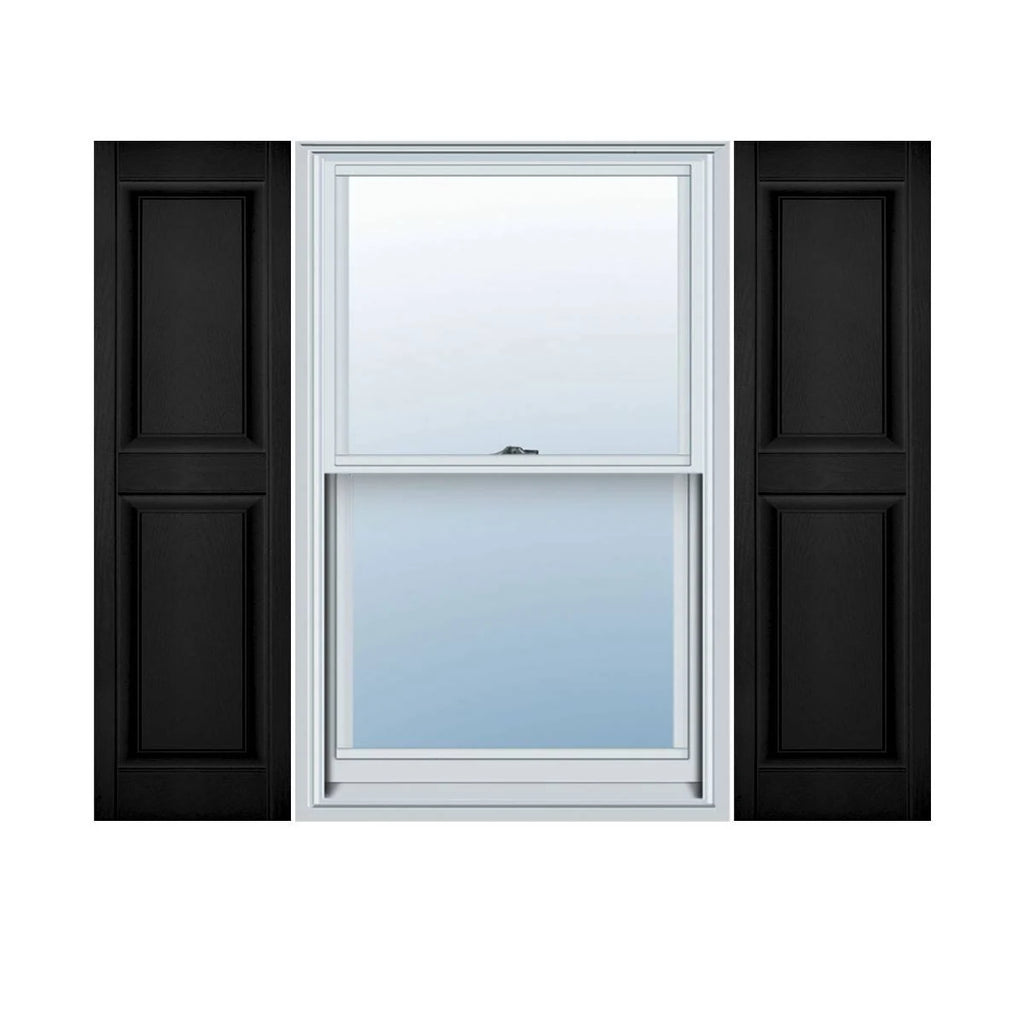 14 1/2 Raised Panel Vinyl Shutters Per Pair N7634