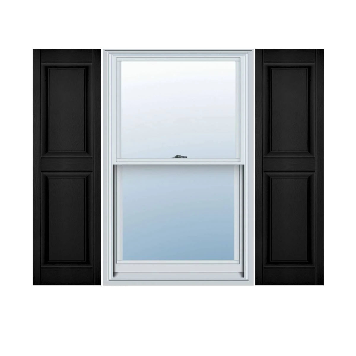 14 1/2 Raised Panel Vinyl Shutters Per Pair N7634