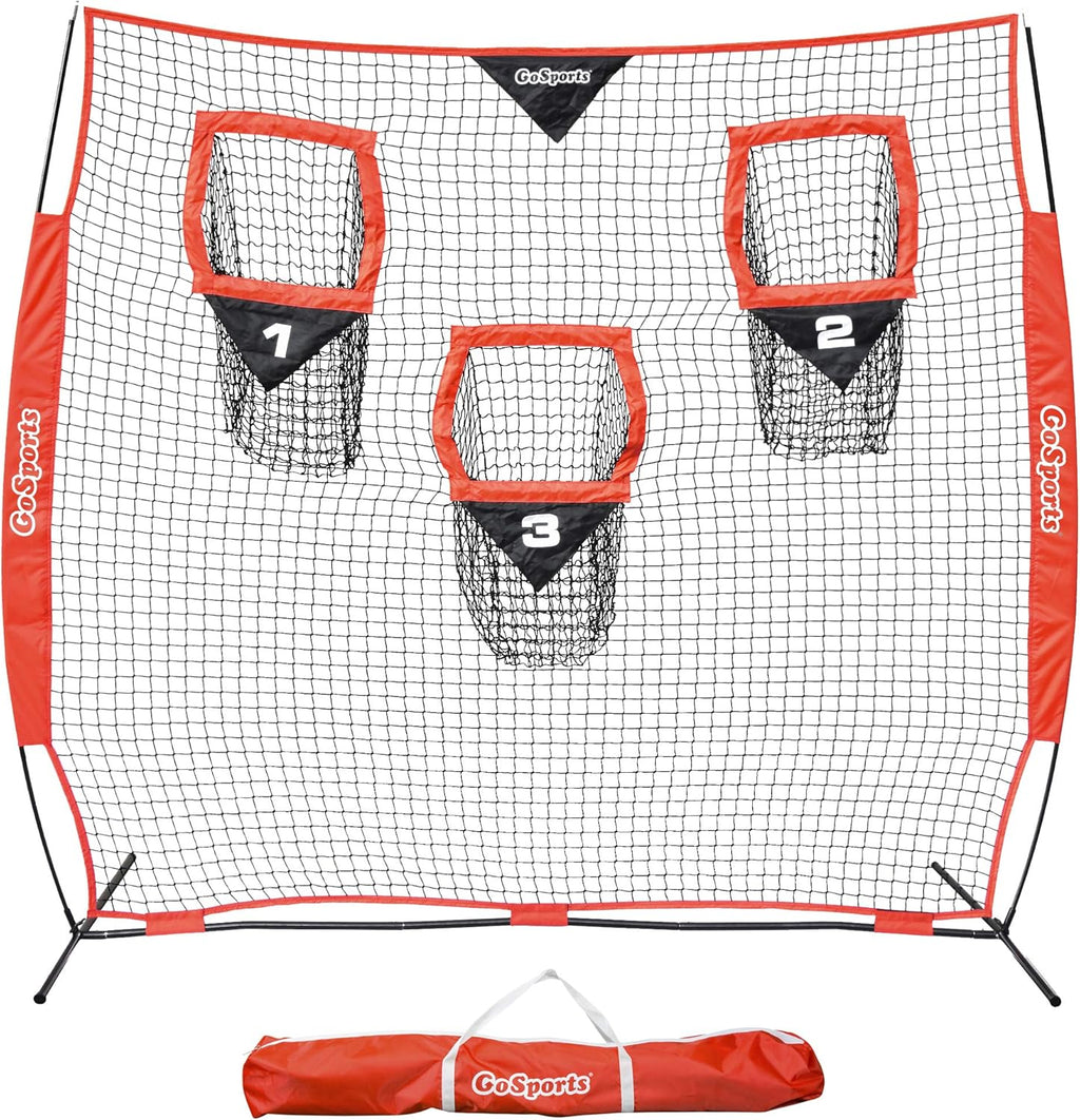 Football Trainer Throwing Net with Foldable Bow Frame and Portable Carry Case R681