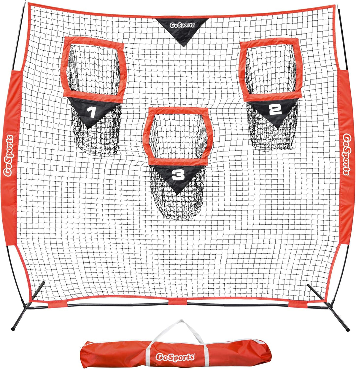 Football Trainer Throwing Net with Foldable Bow Frame and Portable Carry Case R681