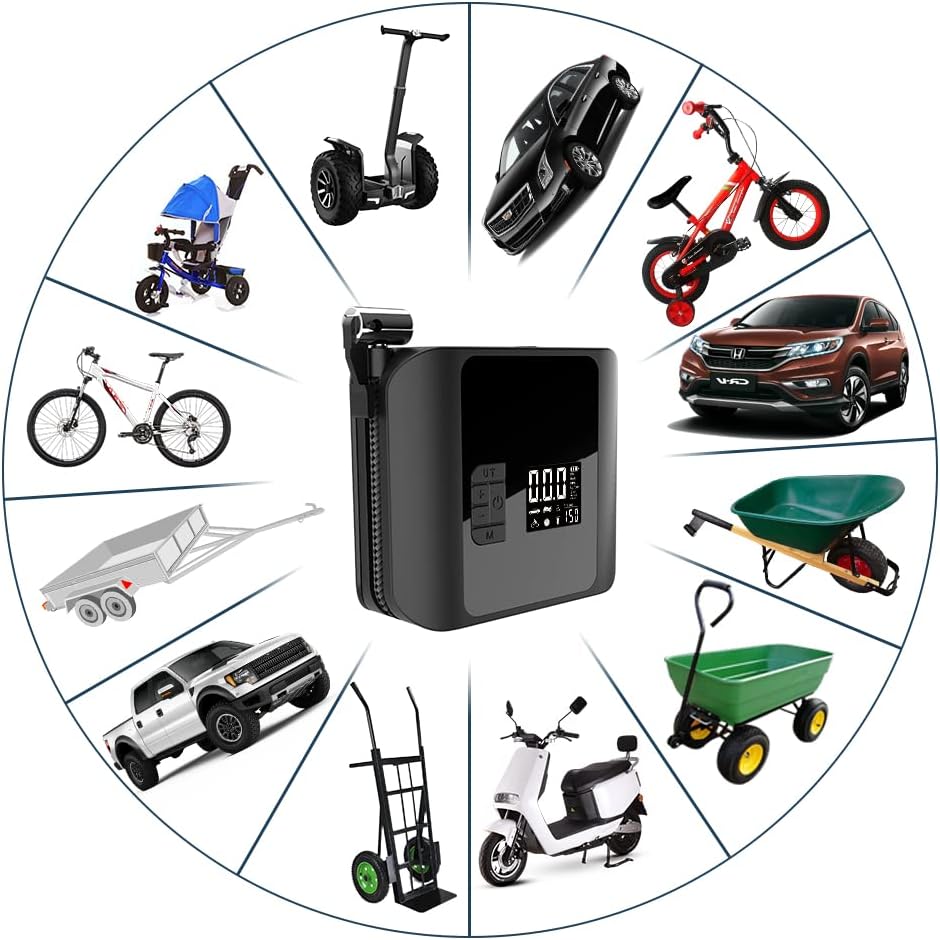 150PSI Cordless Tire Inflator Air Compressor with Digital Pressure Gauge P5468