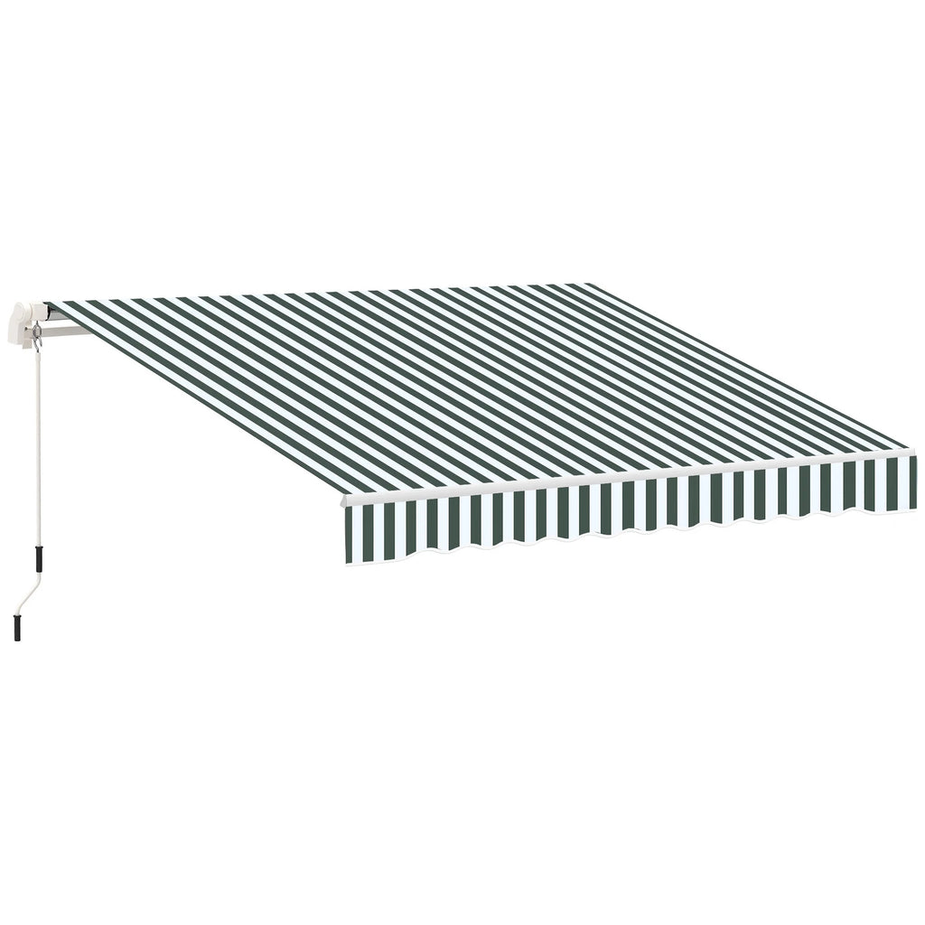 Green White Retractable Patio Awning T883