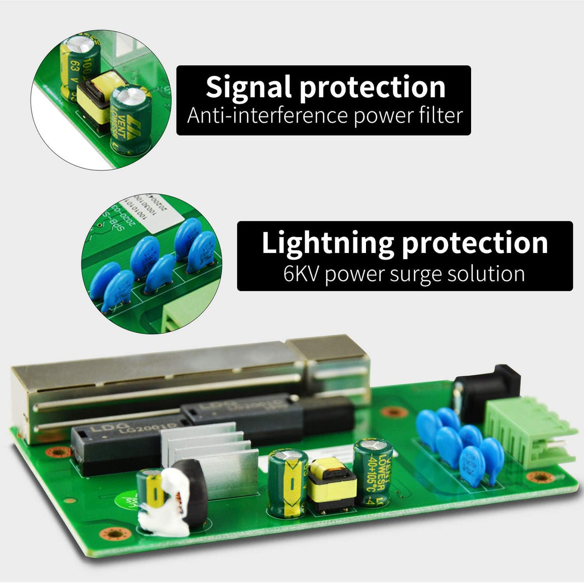5-Port Hardened Industrial DIN-Rail Switch, 100Mbps, Pack of 2 O491