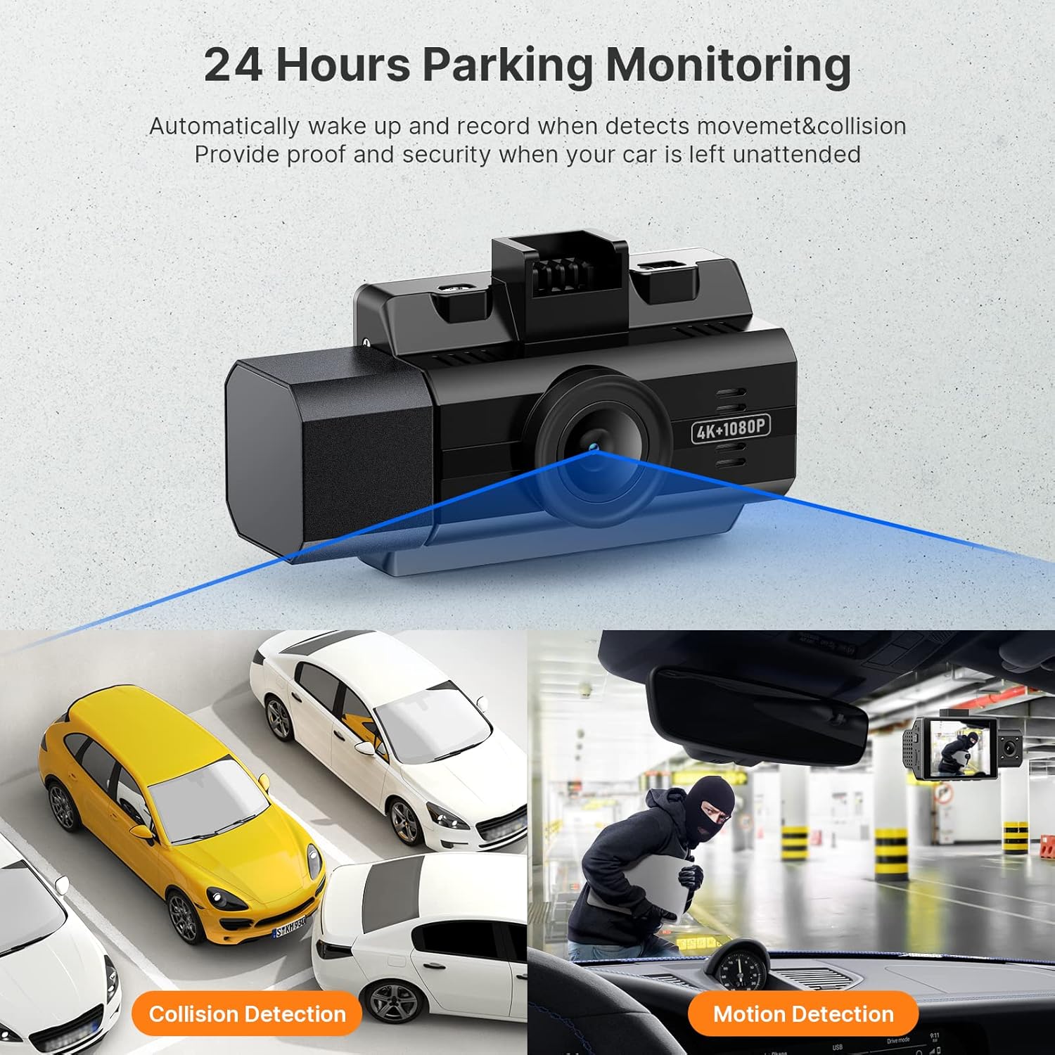 4K 3 Channel Dash Camera with Infrared Night Vision G4291