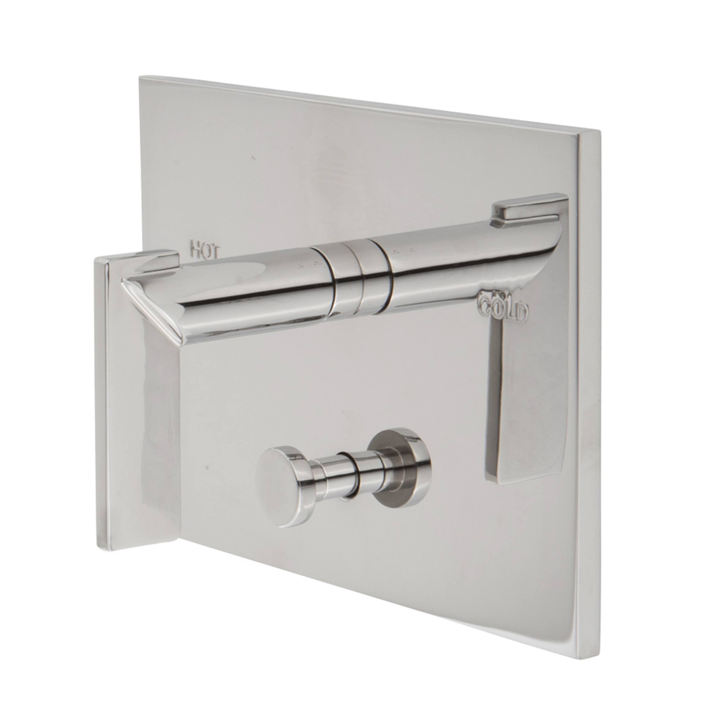 Balanced Pressure Tub & Shower Diverter Plate with Handle Weathered Copper J58715