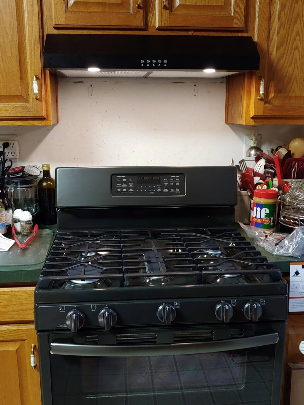 Black Convertible Under Cabinet Range Hood O244