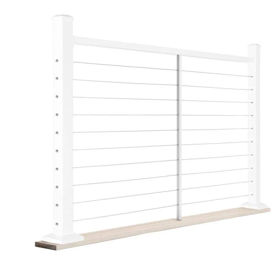 Rectangular Top Cable Rail, 68.5-in, Textured White M506